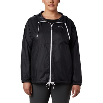 Dámské Bundy Columbia Flash Forward Windbreaker Plus Size Černé YPVUWF643